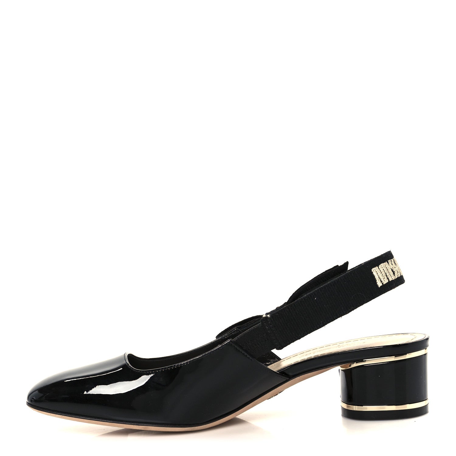 Patent Miss Dior Slingback Pumps 37.5 Black