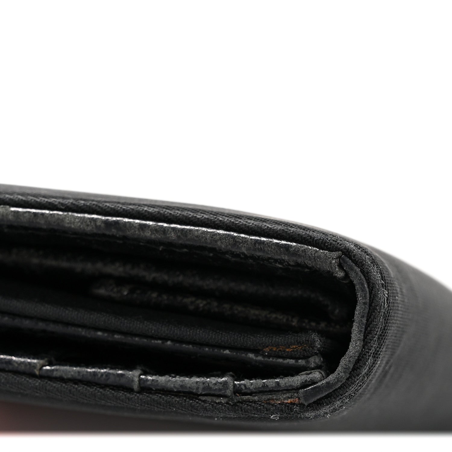 Tessuto Nylon Tri-Fold Compact Wallet  Black