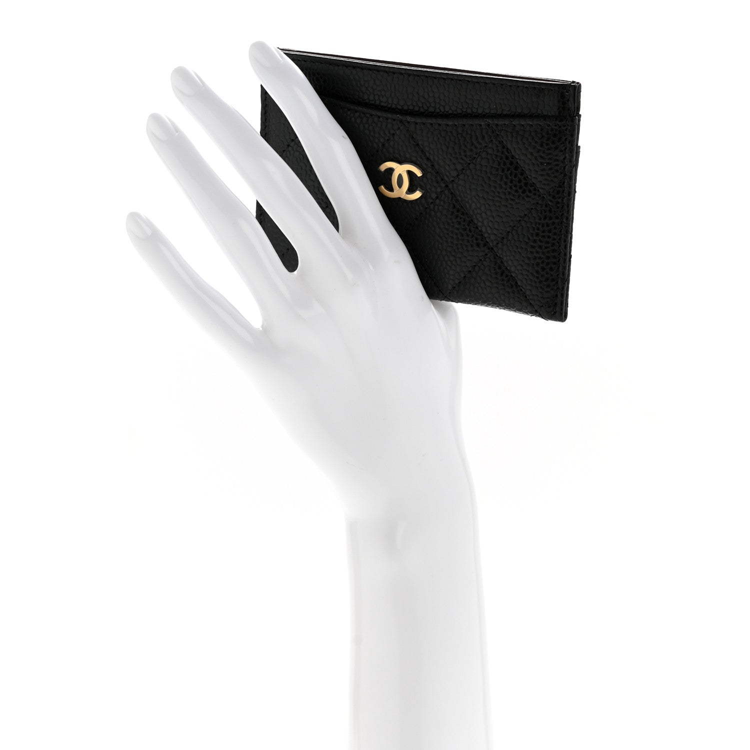 Caviar Quilted  Holder Black