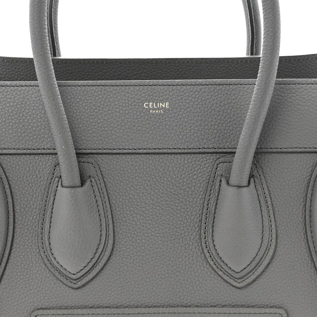 Baby Drummed Calfskin Micro Luggage Kohl