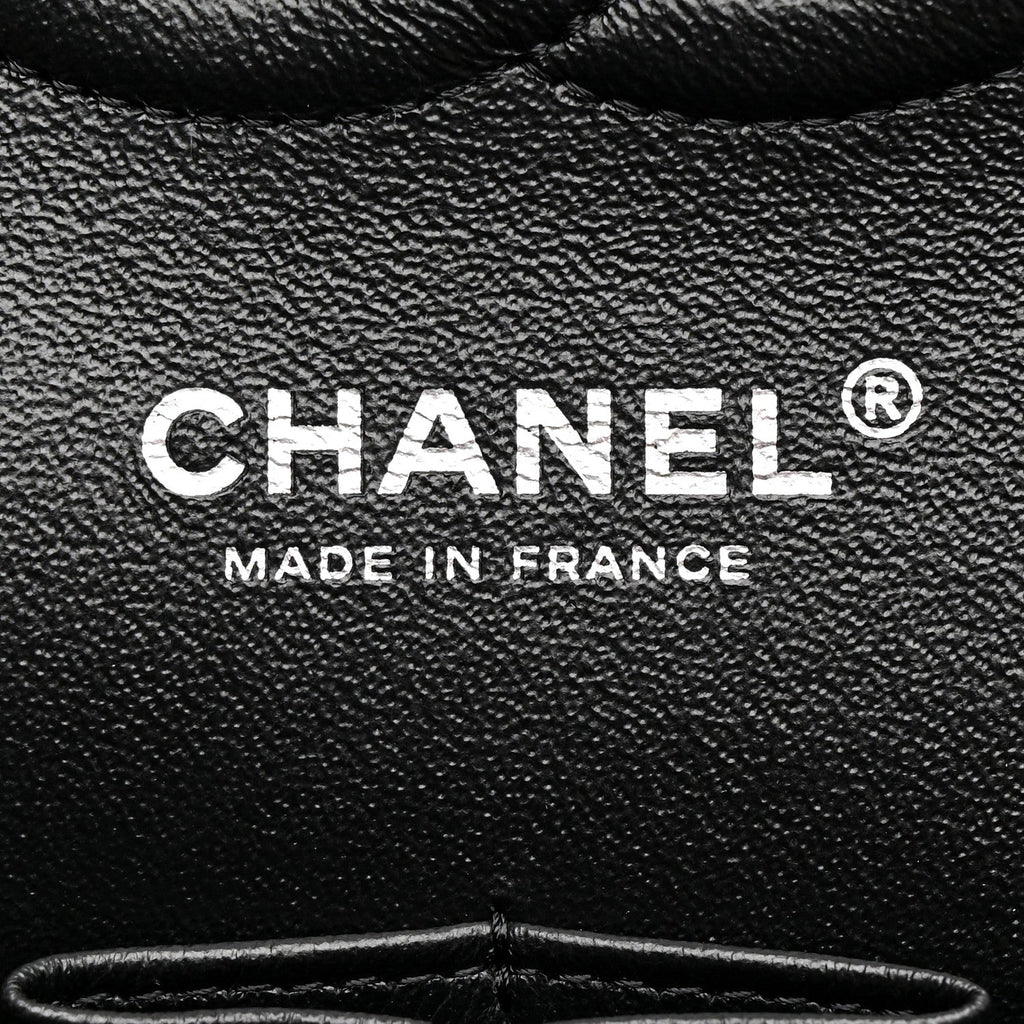 Velvet Crystal Medium Double Flap Black