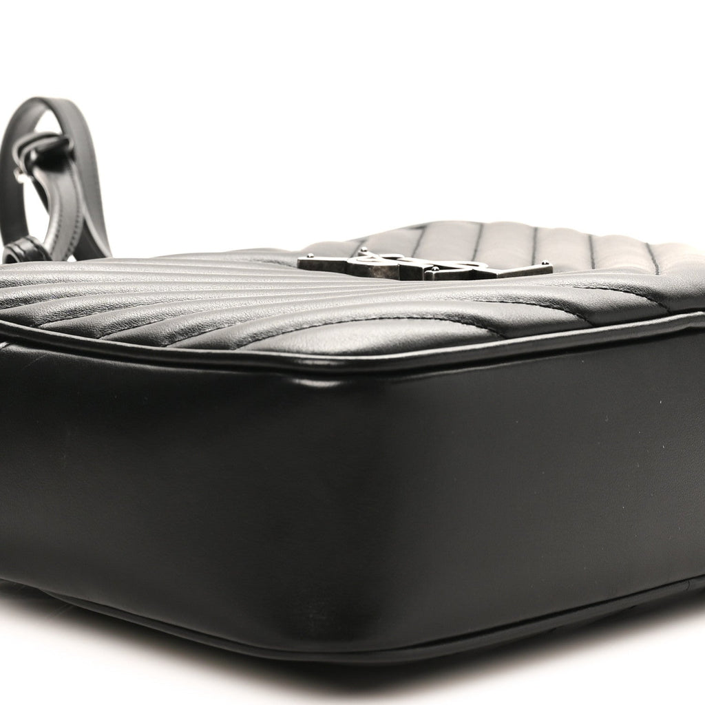 Calfskin Matelasse Monogram Lou Camera Bag Black