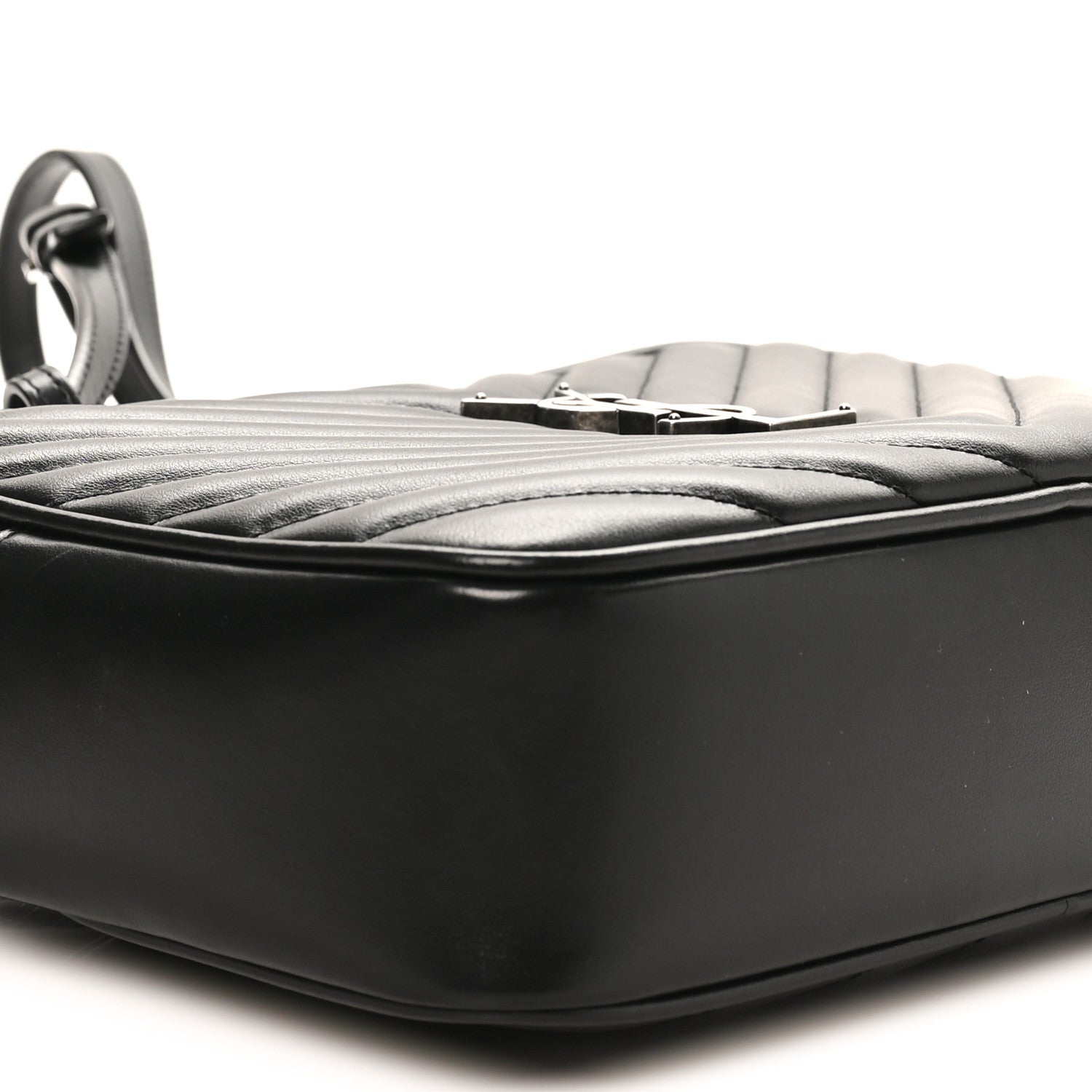 Calfskin Matelasse Monogram Lou Camera Bag Black