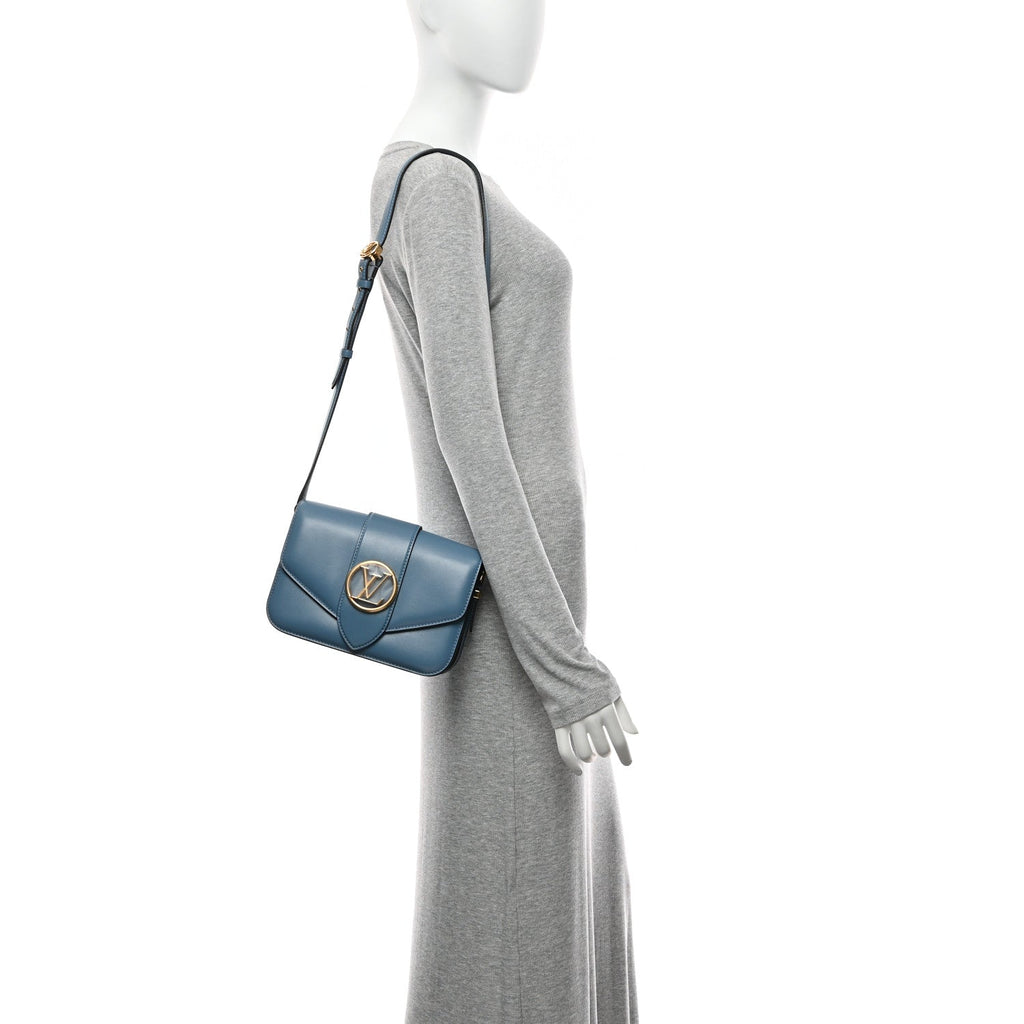 Smooth Calfskin LV Pont 9 Blue Orage