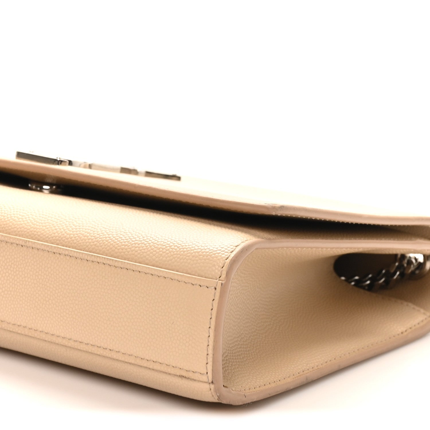 Grain De Poudre Medium Monogram Kate Satchel Sable Beige