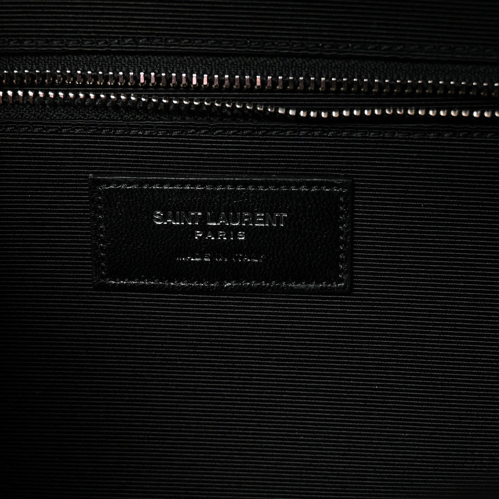 Grain De Poudre Matelasse Chevron Large Monogram Satchel Black