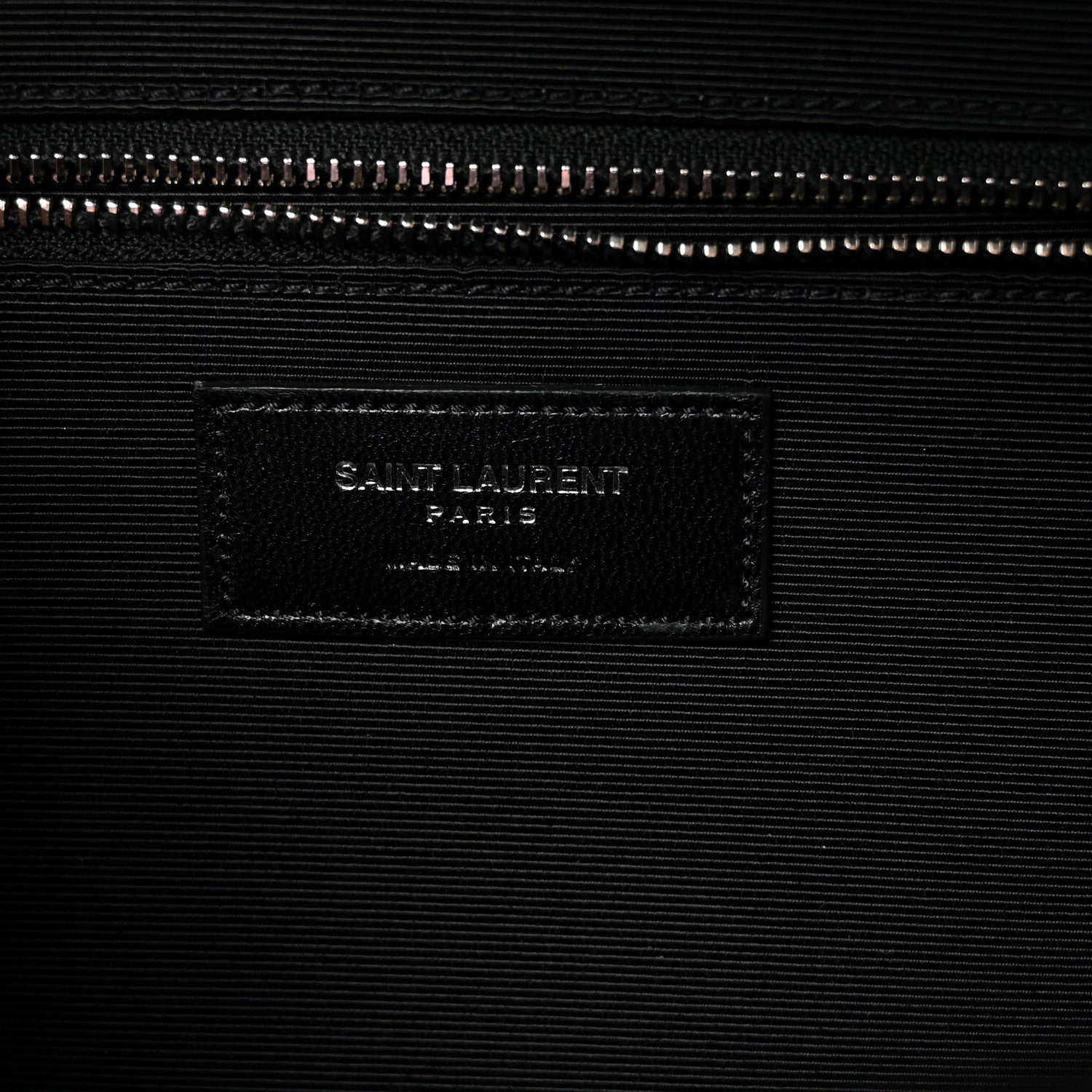 Grain De Poudre Matelasse Chevron Large Monogram Satchel Black