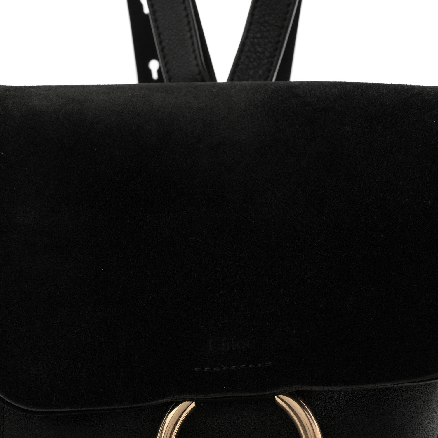 Suede Calfskin Medium Faye Backpack Black