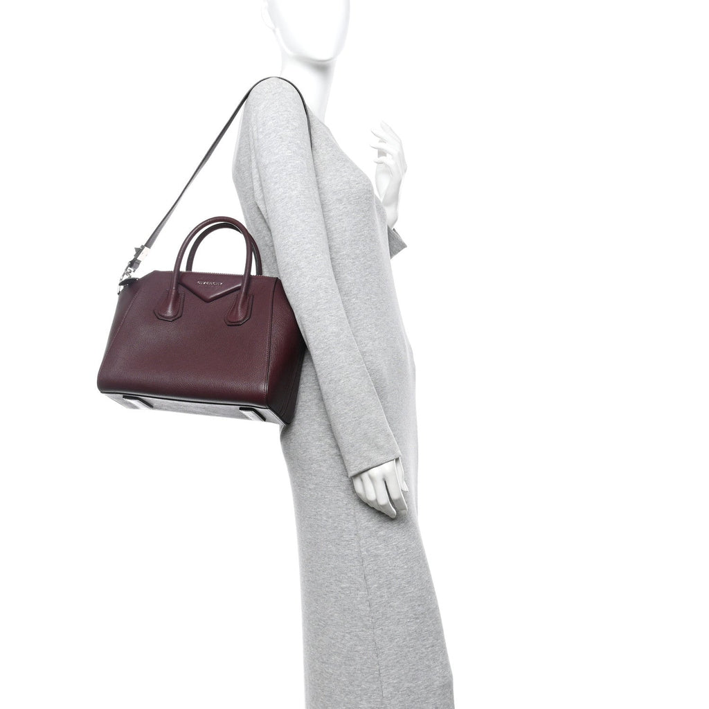 Sugar Goatskin Small Antigona Aubergine