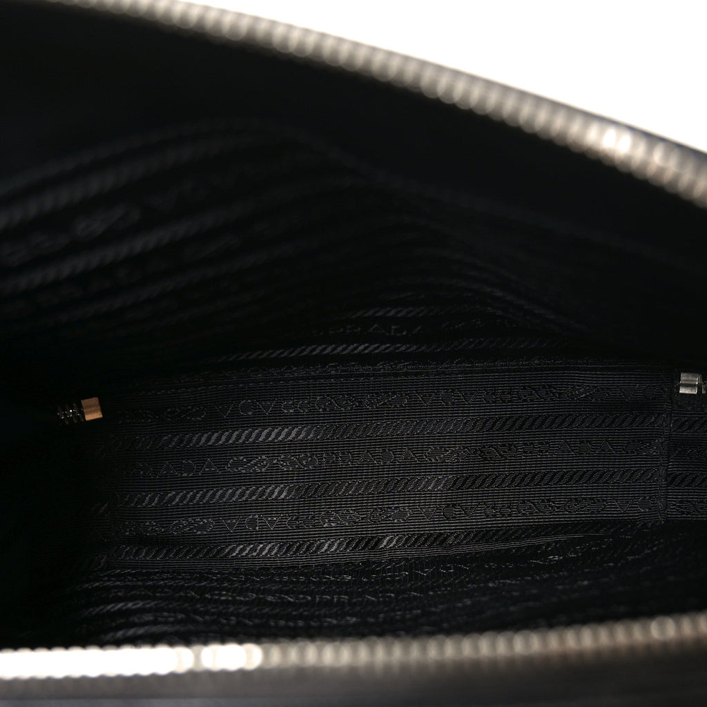 Saffiano Travel Medium Brique Crossbody Bag Black