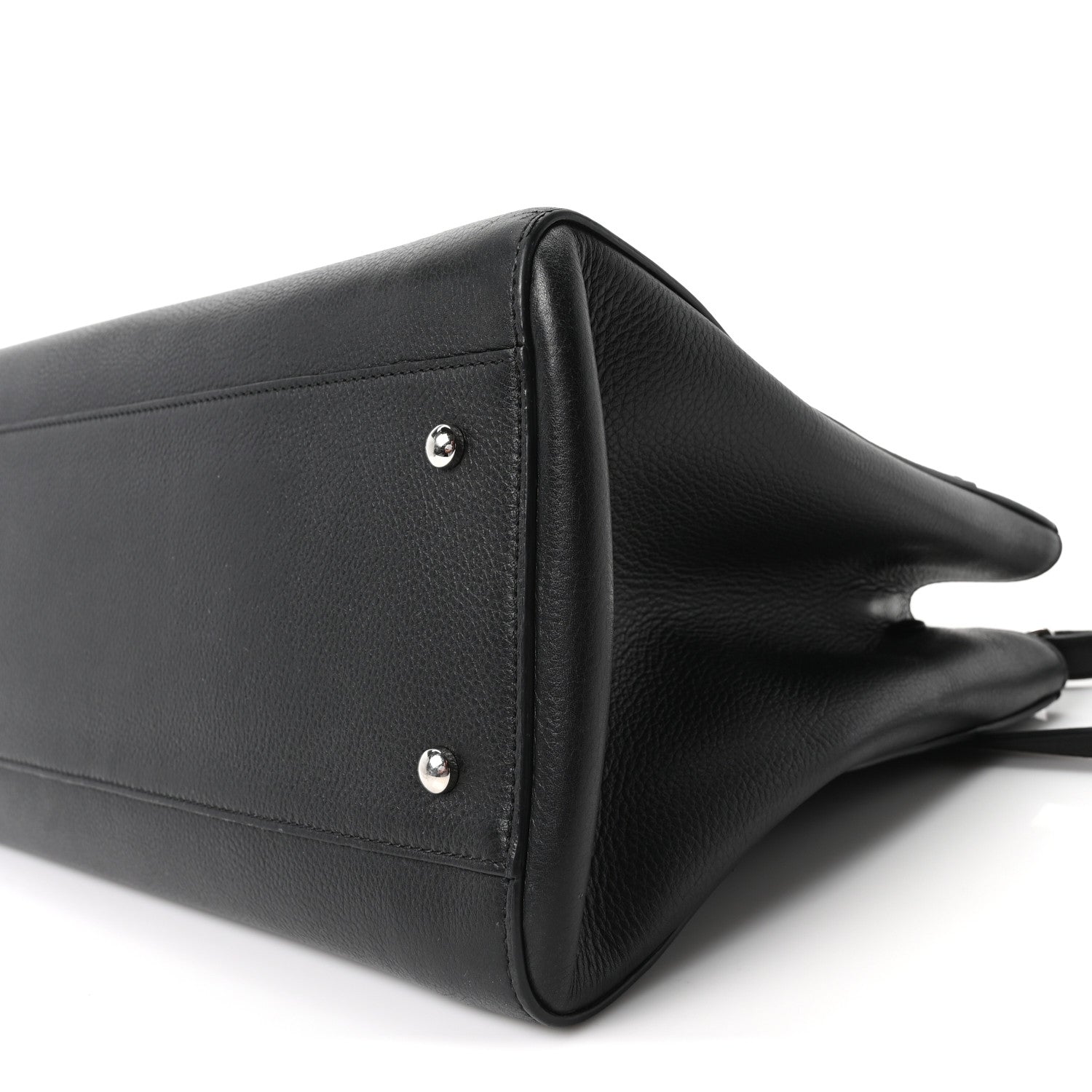 Grained Calfskin Medium Neo Executive Shopper Tote Black