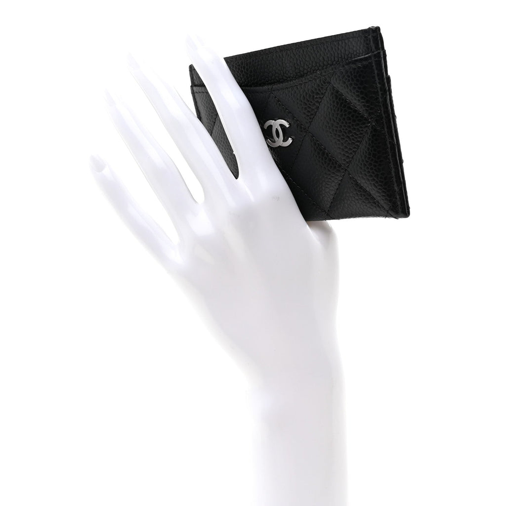 Caviar Quilted  Holder Black