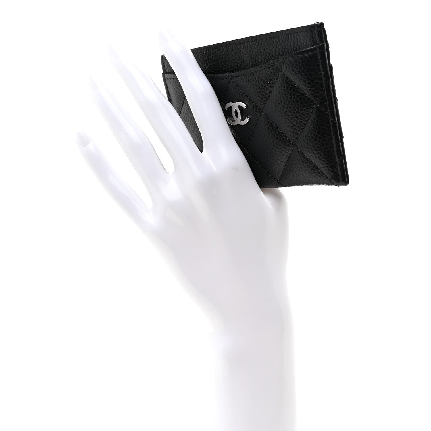 Caviar Quilted  Holder Black