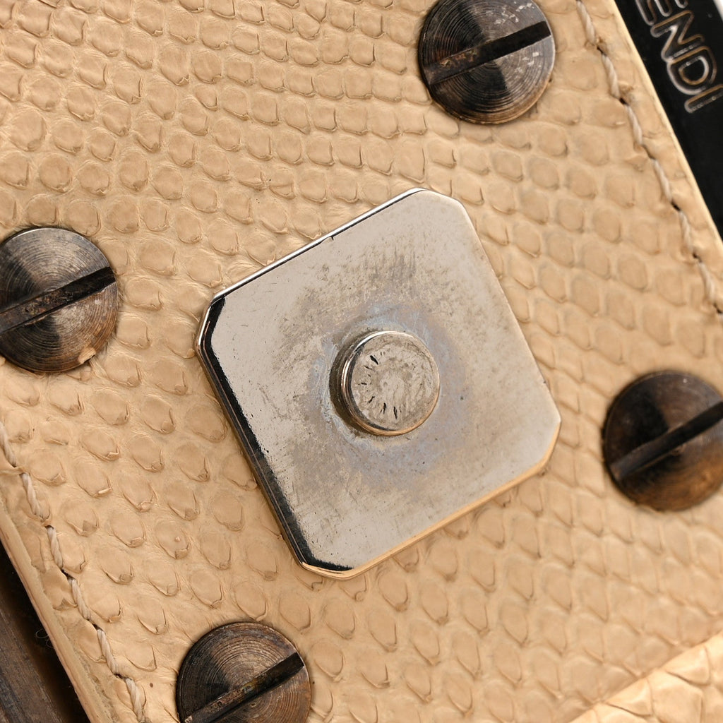 Snakeskin Baguette Light Beige