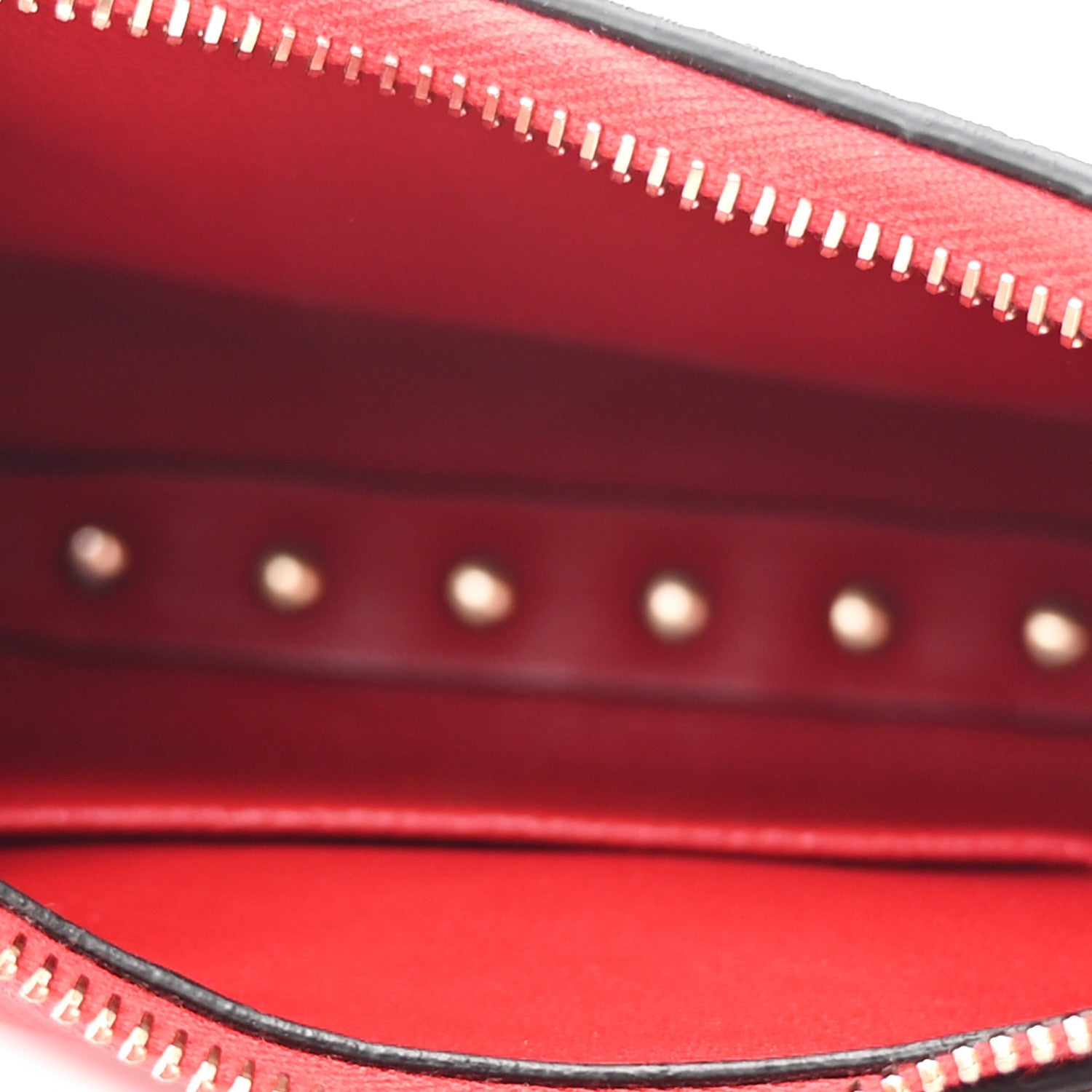 Grainy Calfskin Rockstud Mini Hobo Red
