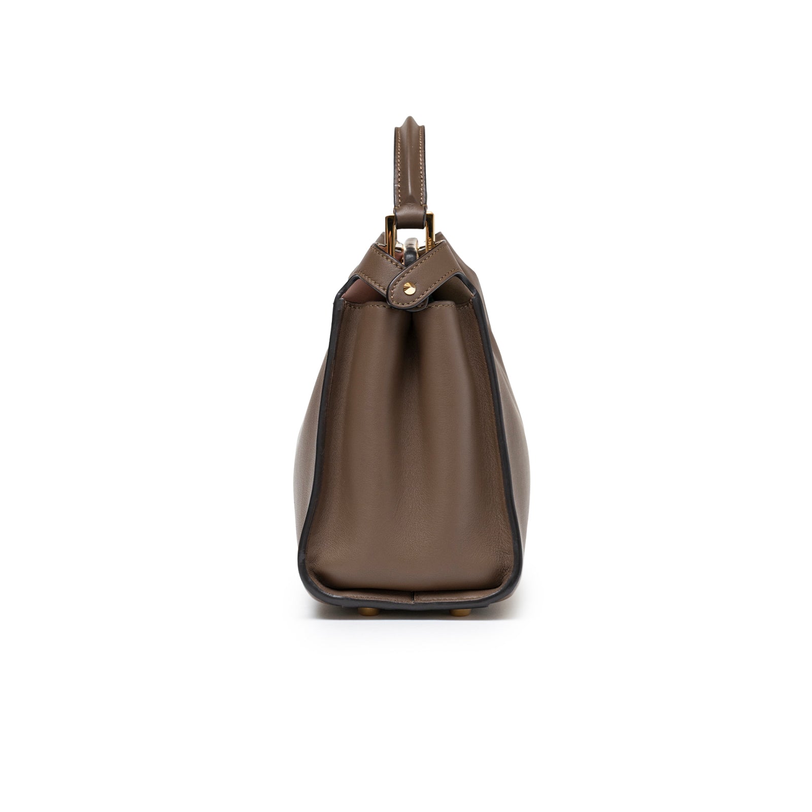 Fendi Peekaboo Tricolour Etoupe/Beige/Rose Calfskin Gold Hardware