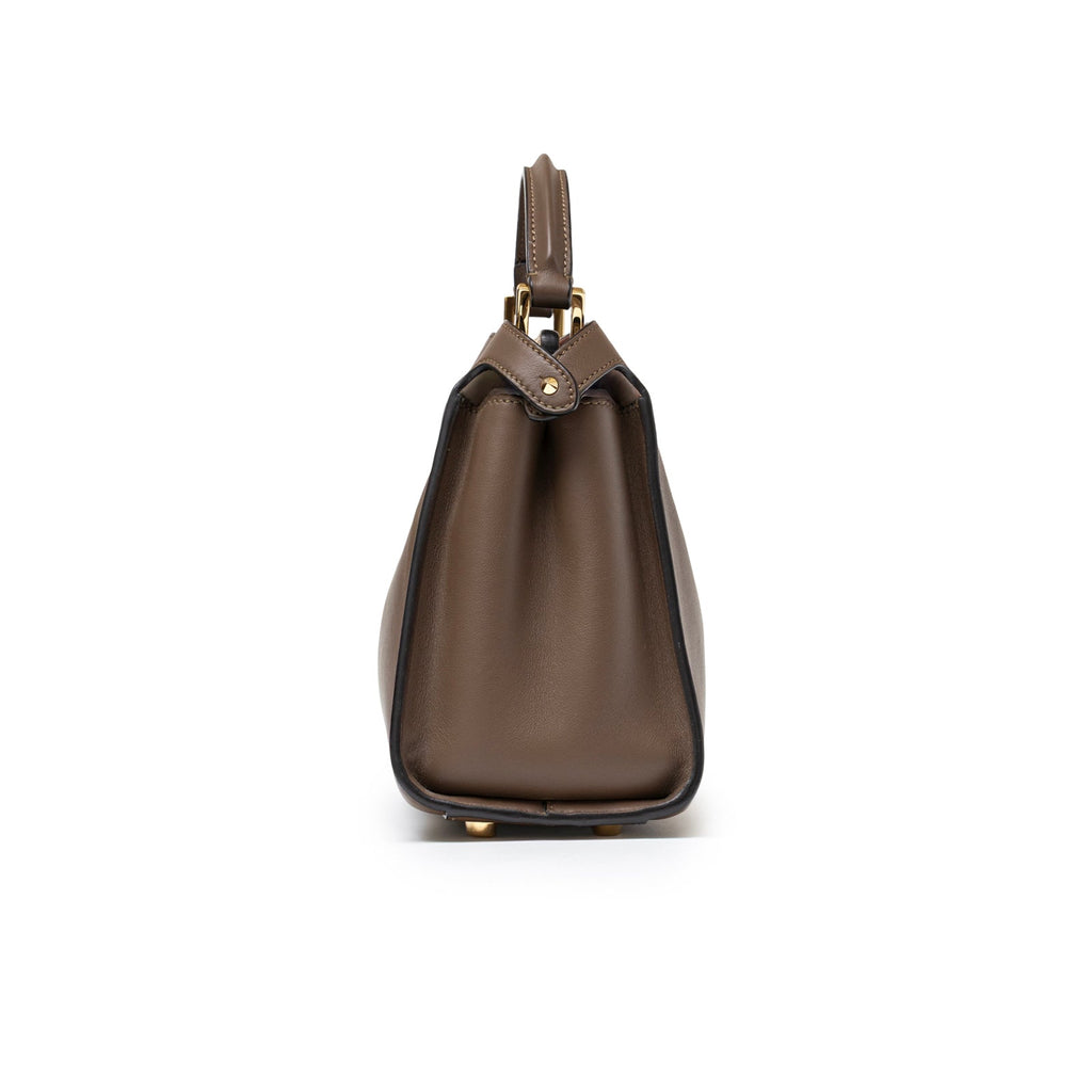 Fendi Peekaboo Tricolour Etoupe/Beige/Rose Calfskin Gold Hardware