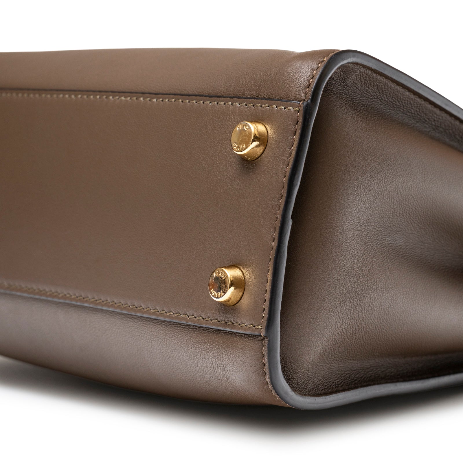 Fendi Peekaboo Tricolour Etoupe/Beige/Rose Calfskin Gold Hardware