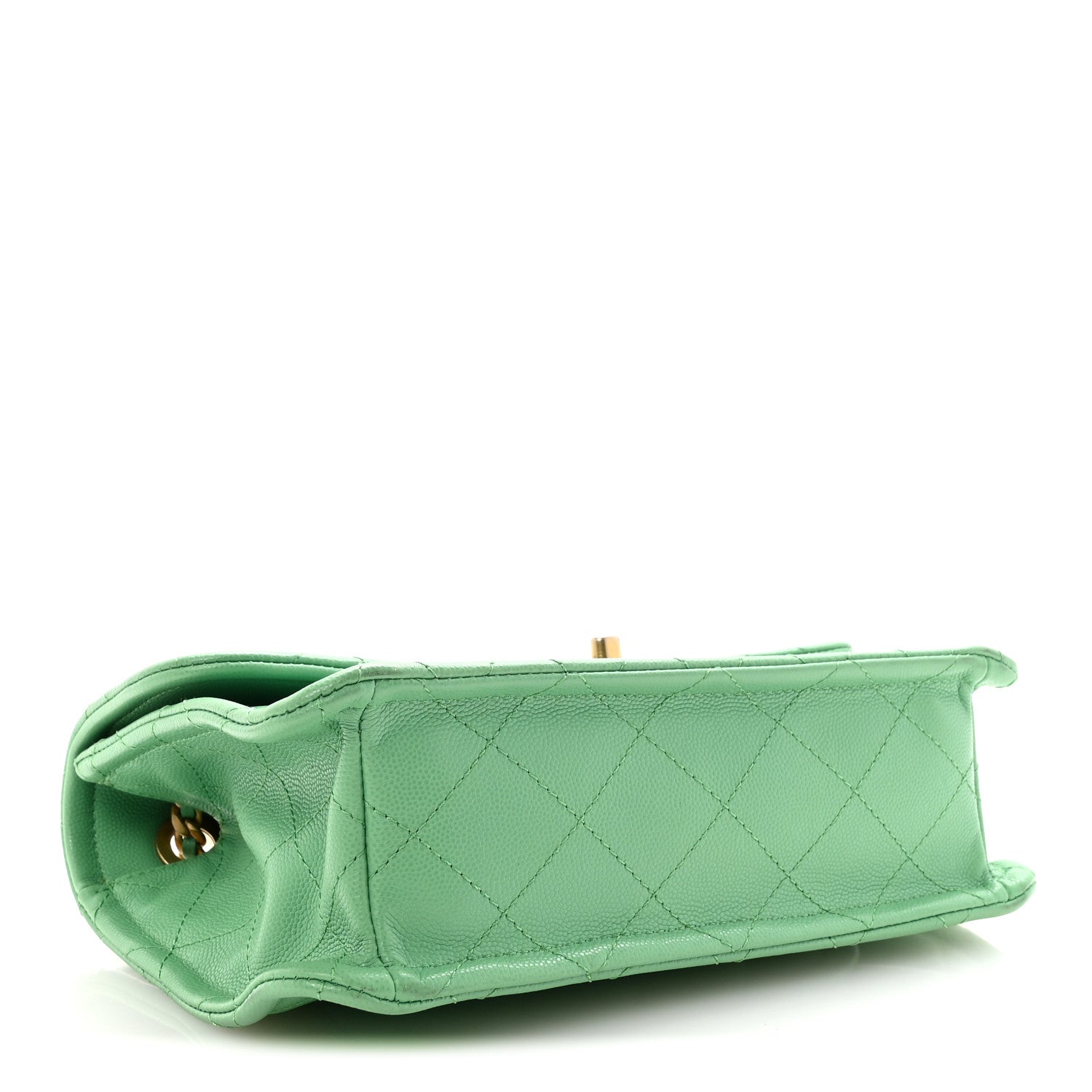 Caviar Quilted Medium Sweet Classic Flap Green