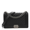 Caviar Quilted New Medium Boy Flap Black