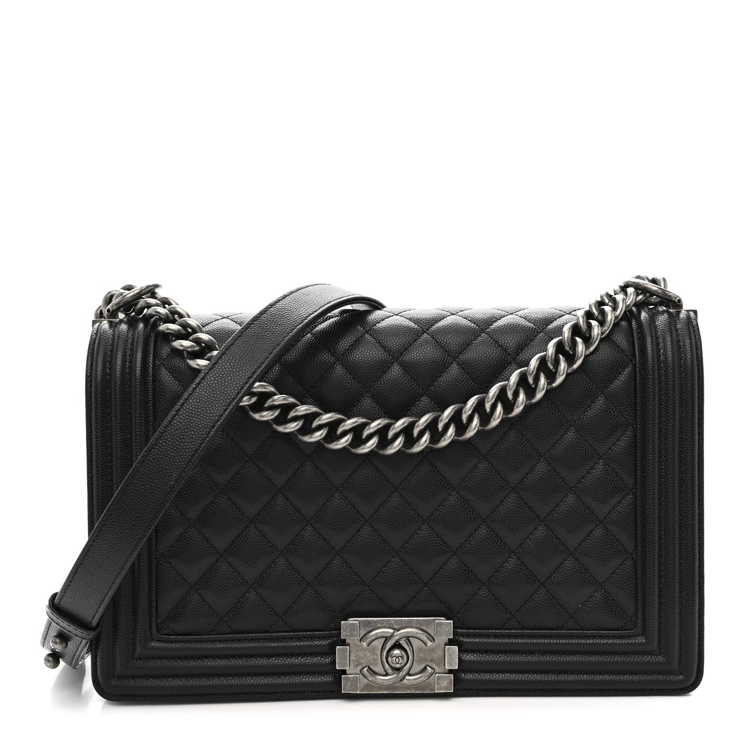 Caviar Quilted New Medium Boy Flap Black
