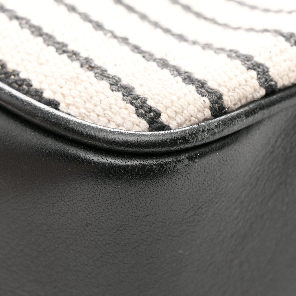 Canvas Calfskin Monogram Lou Camera Bag Black Grey Cream