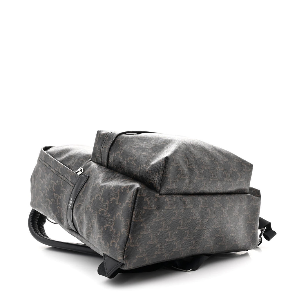 Triomphe Canvas XL Calfskin Backpack Black