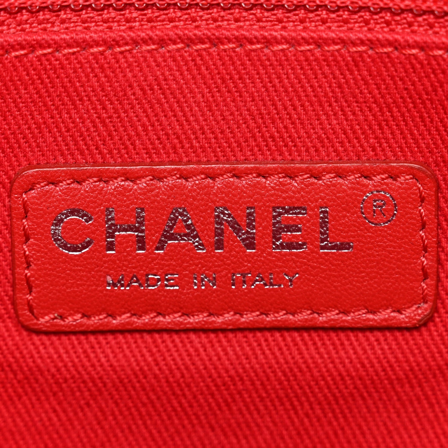 Suede Quilted Whipstitch Flap Red