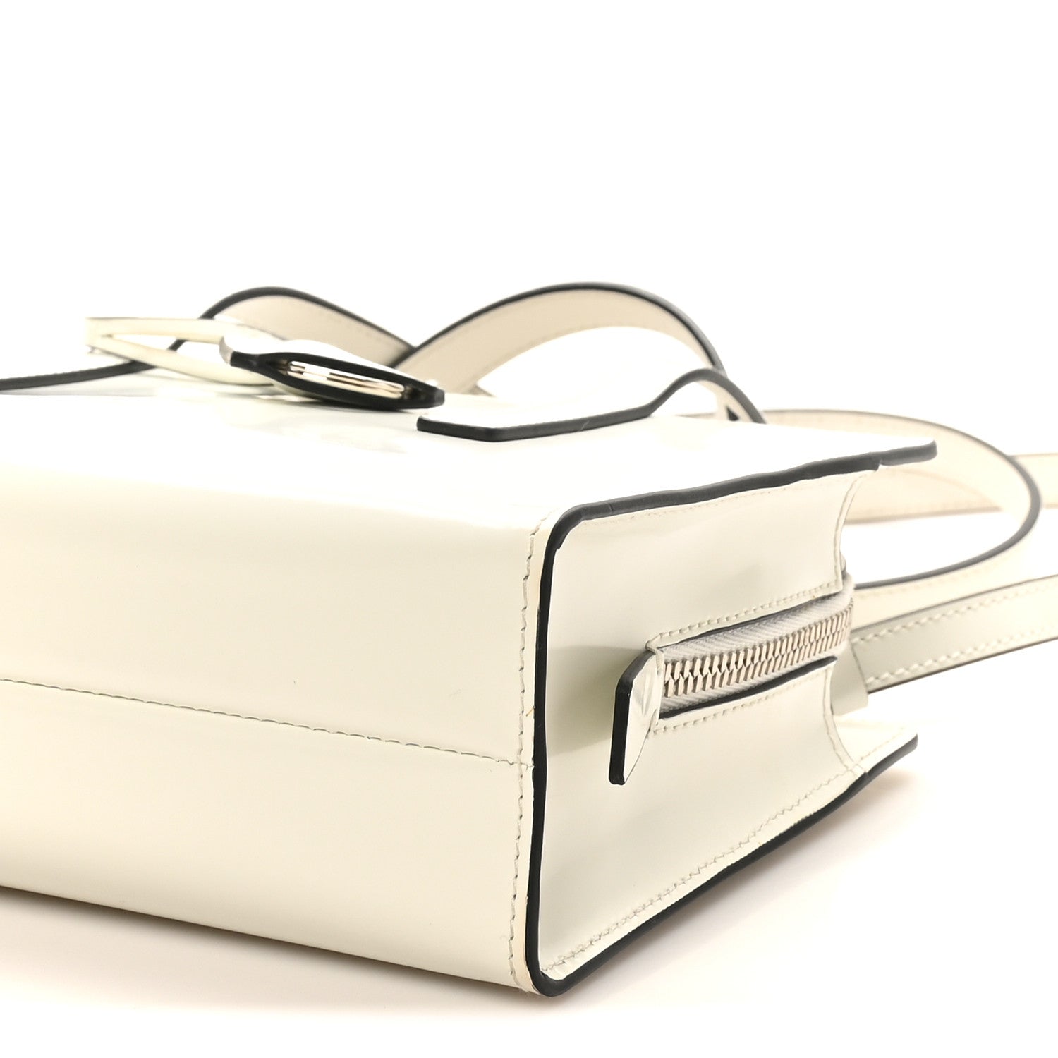 Spazzolato Mini Re-Edition 1995 Double Handle Handbag White