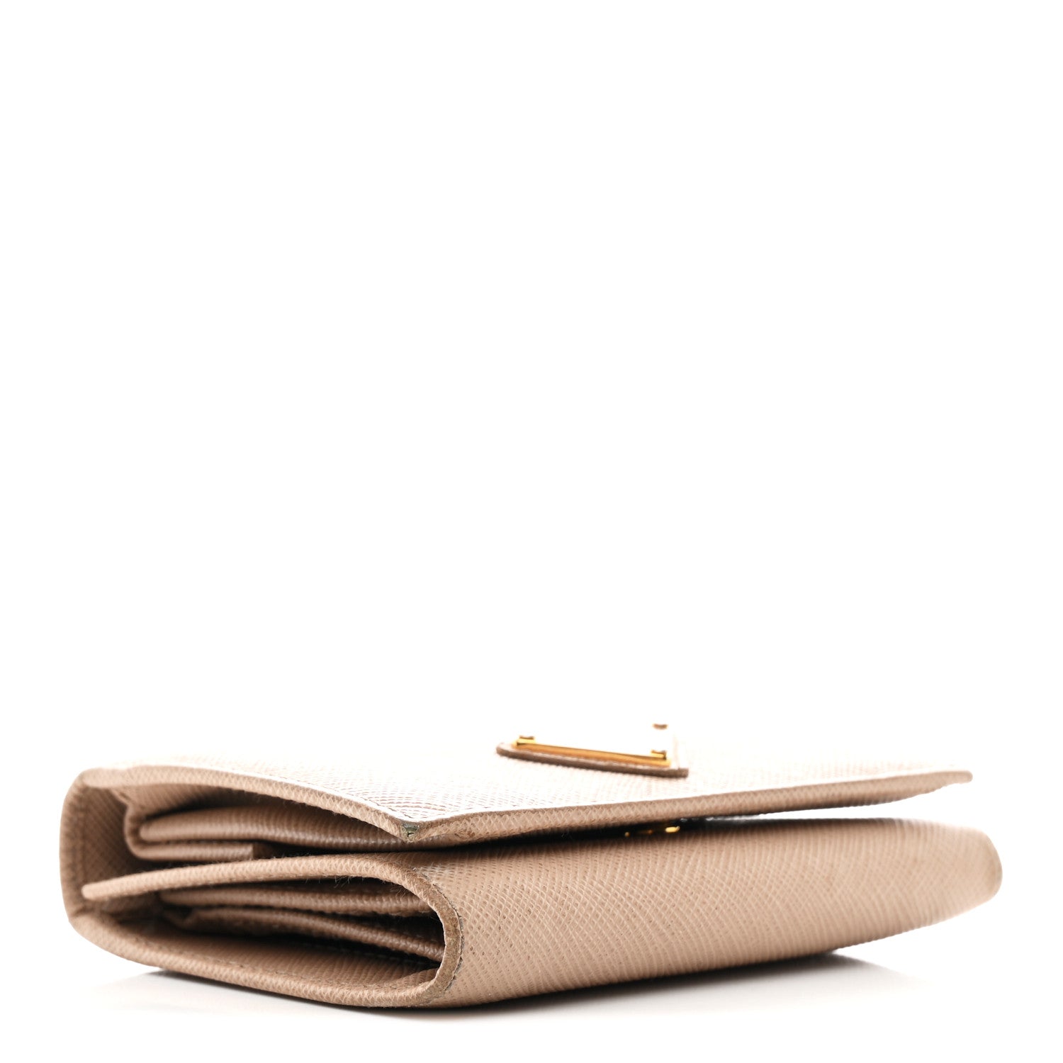 Saffiano Metal Tri-Fold Wallet Cammeo