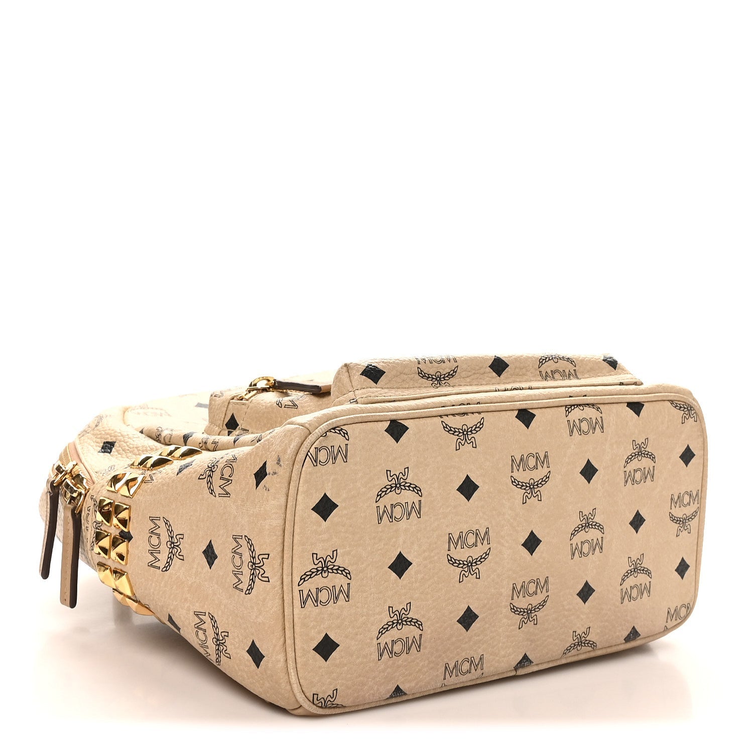 Visetos Small Side Stud Stark Backpack Beige