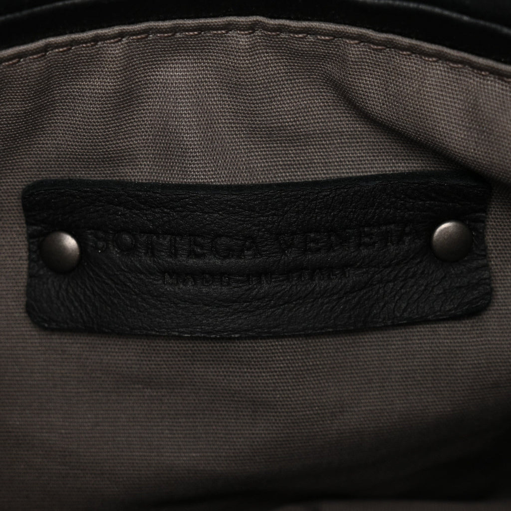 Nappa Intrecciato Crossbody Messenger Black