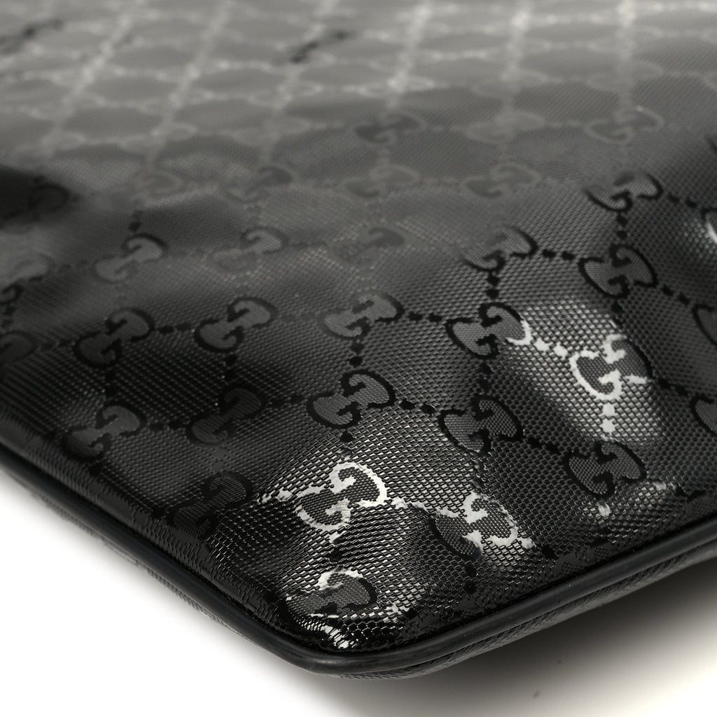 Imprime Monogram Medium Flat Messenger Bag Black