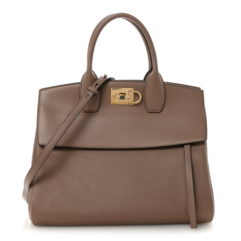 Smooth Calfskin Large The Studio Bag Caraway Seed