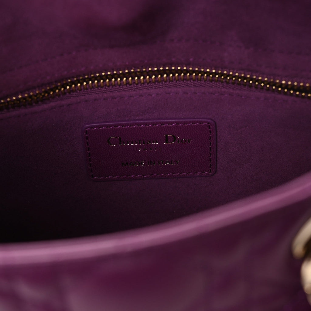 Lambskin Cannage Small My ABCDior Lady Dior Purple