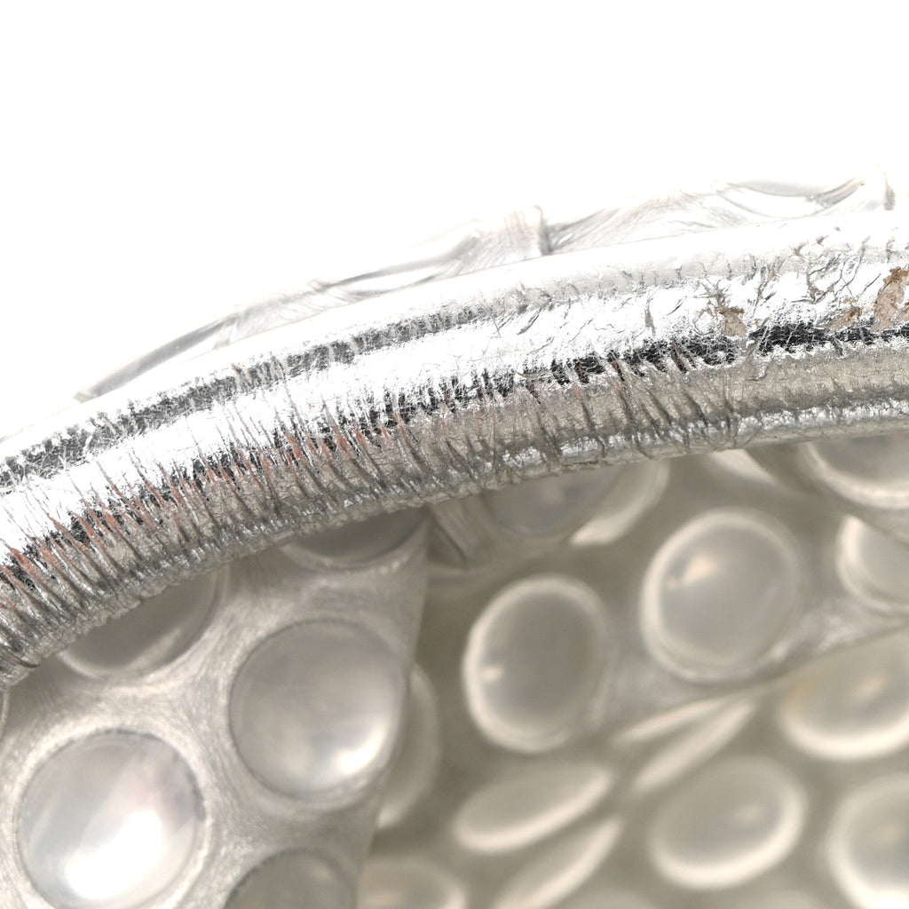 Metallic Fabric Bubble Wrap The Mini Pouch Silver
