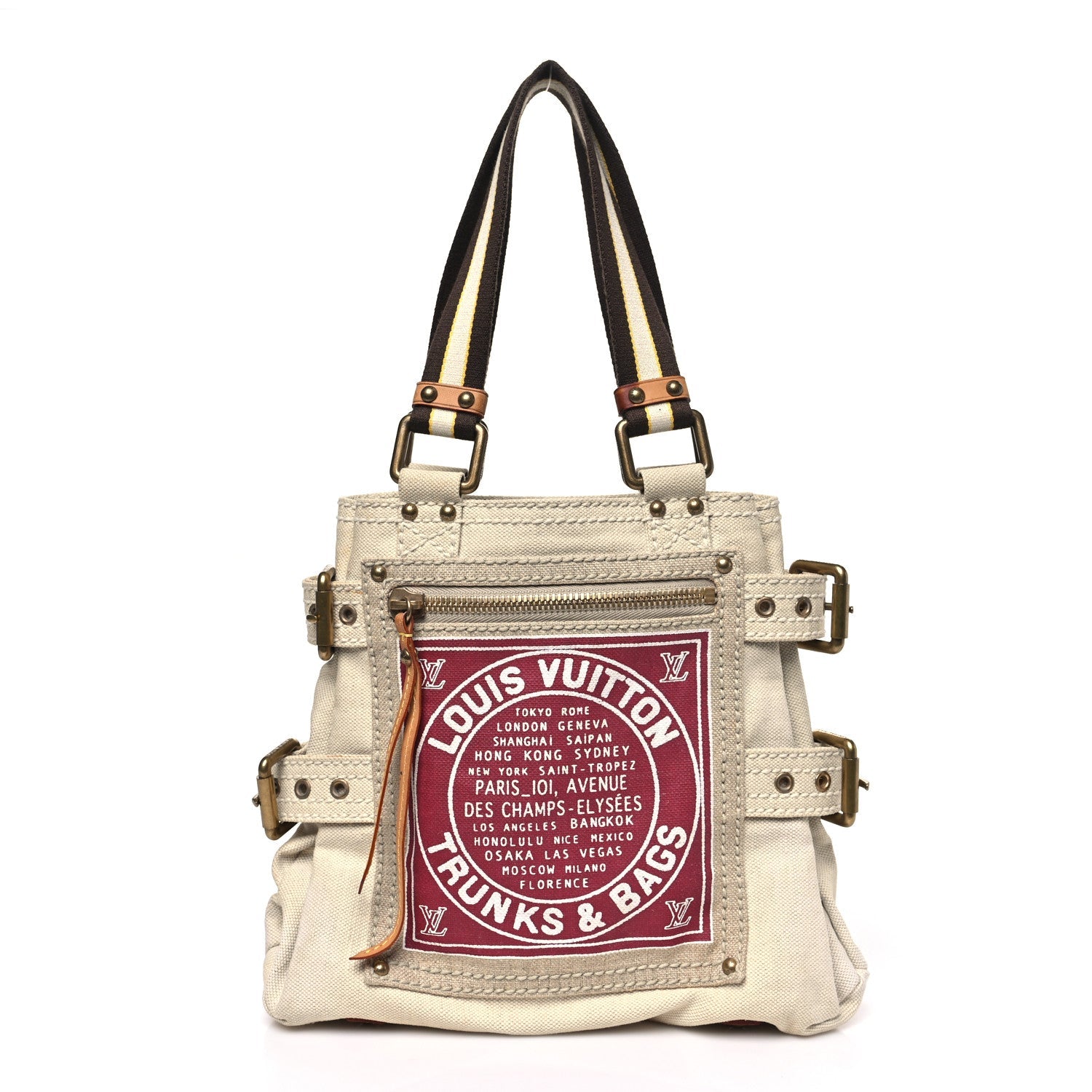 Toile Globe Shopper Cabas PM Red