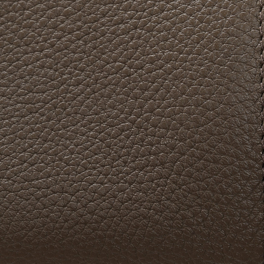 Drummed Calfskin Suede Large Trapeze Souris