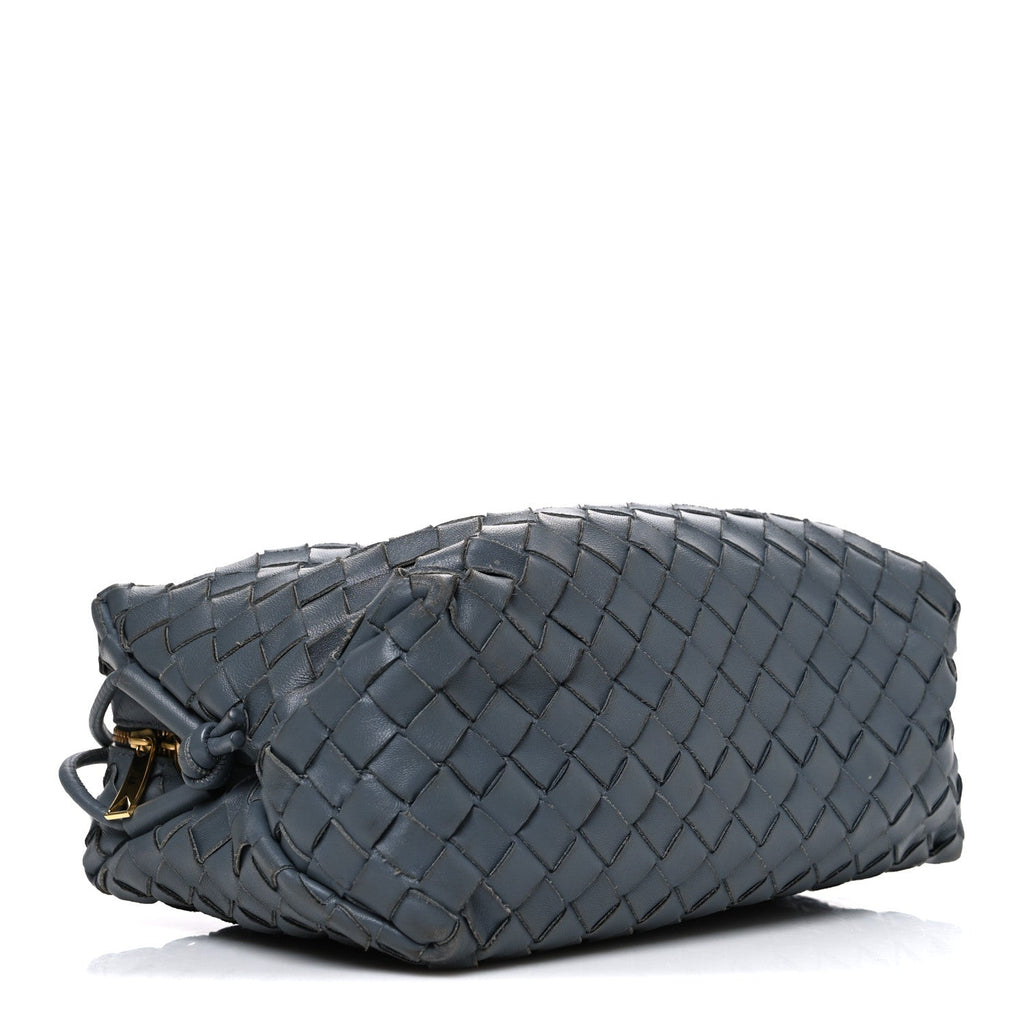 Nappa Intrecciato Medium Loop Camera Bag Grey