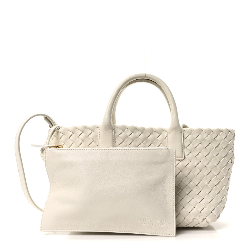 Nappa Intrecciato Mini Cabat White