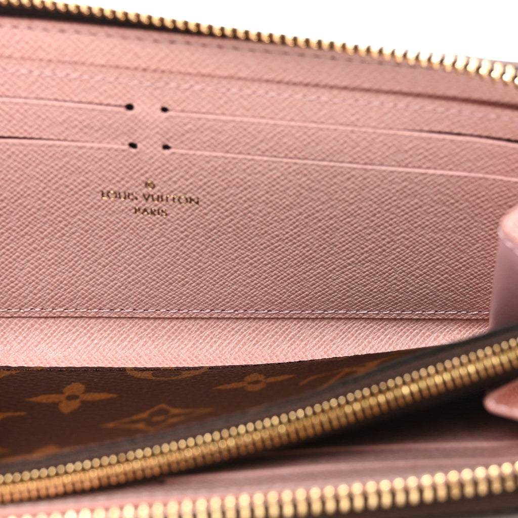 Monogram Clemence Wallet Rose Ballerine