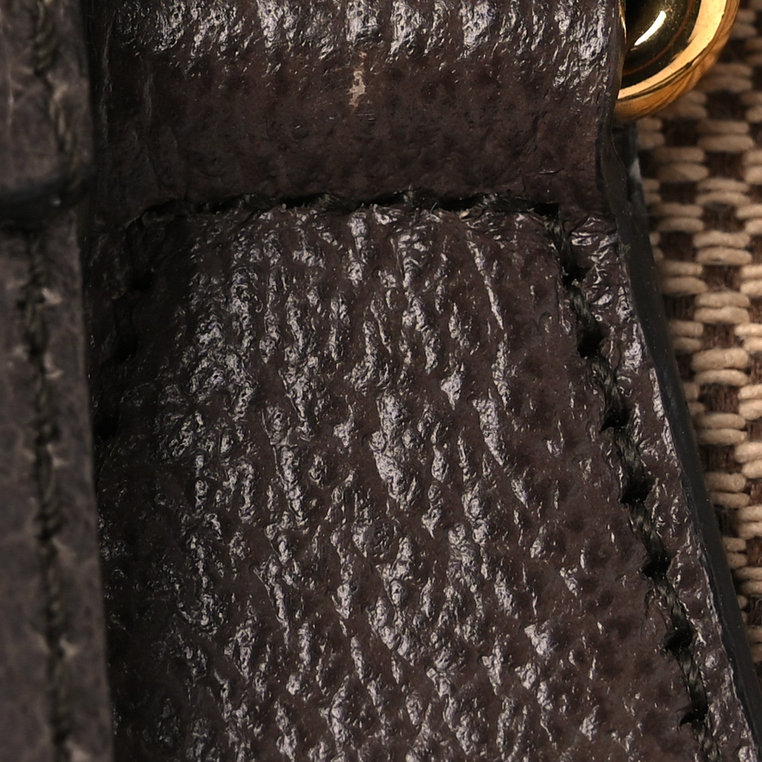Monogram Jumbo GG Textured Dollar Calfskin Mini Diana Tote Bag Camel Ebony New Acero