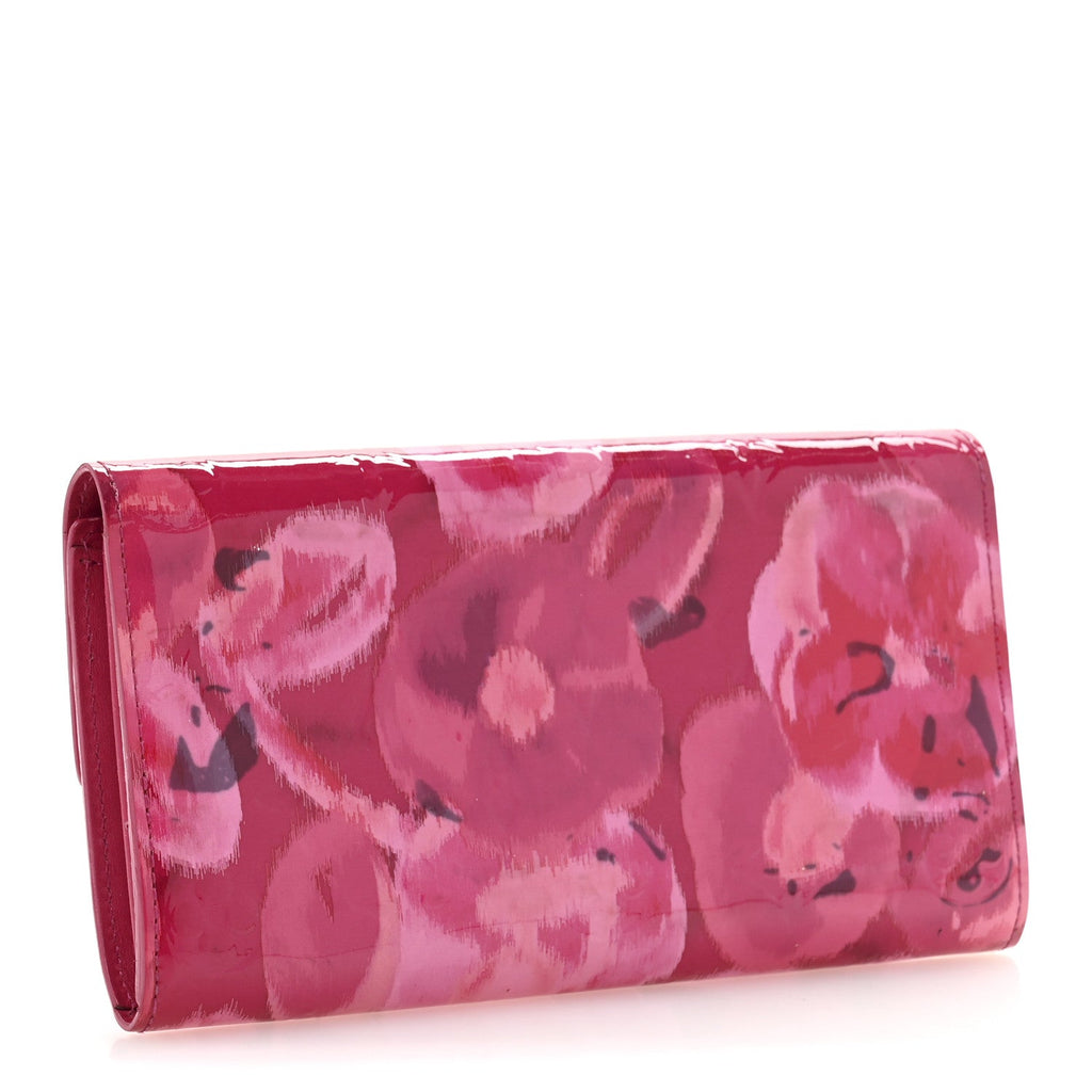 Vernis Ikat Sarah Wallet Rose Velours