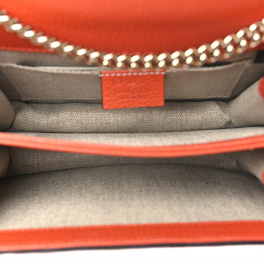 Dollar Calfskin Small Interlocking G Shoulder Bag Sun Orange