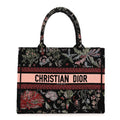 Canvas Embroidered Medium Cabinet De Curiosites Book Tote Black Multicolor