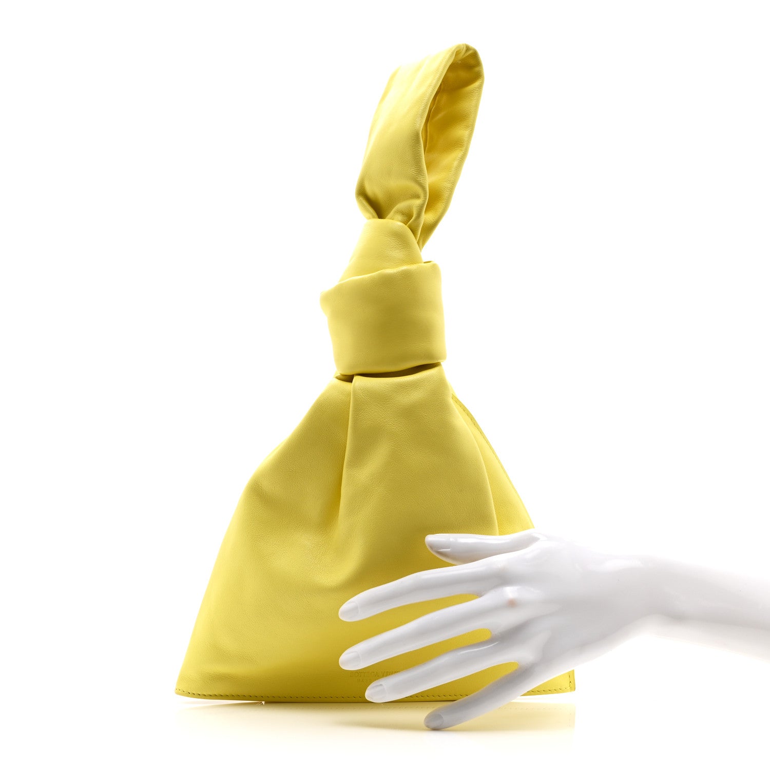 Calfskin Mini BV Twist Yellow