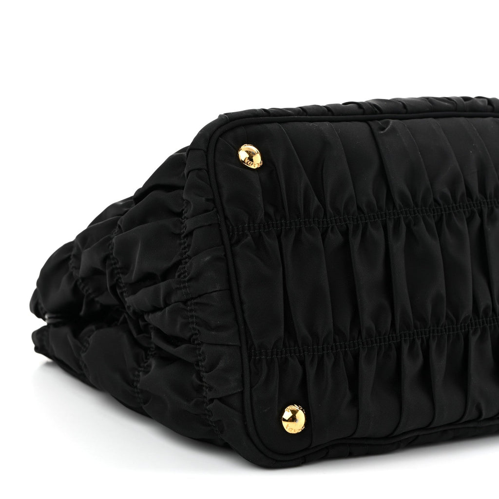 Tessuto Nylon Gaufre Tote Black