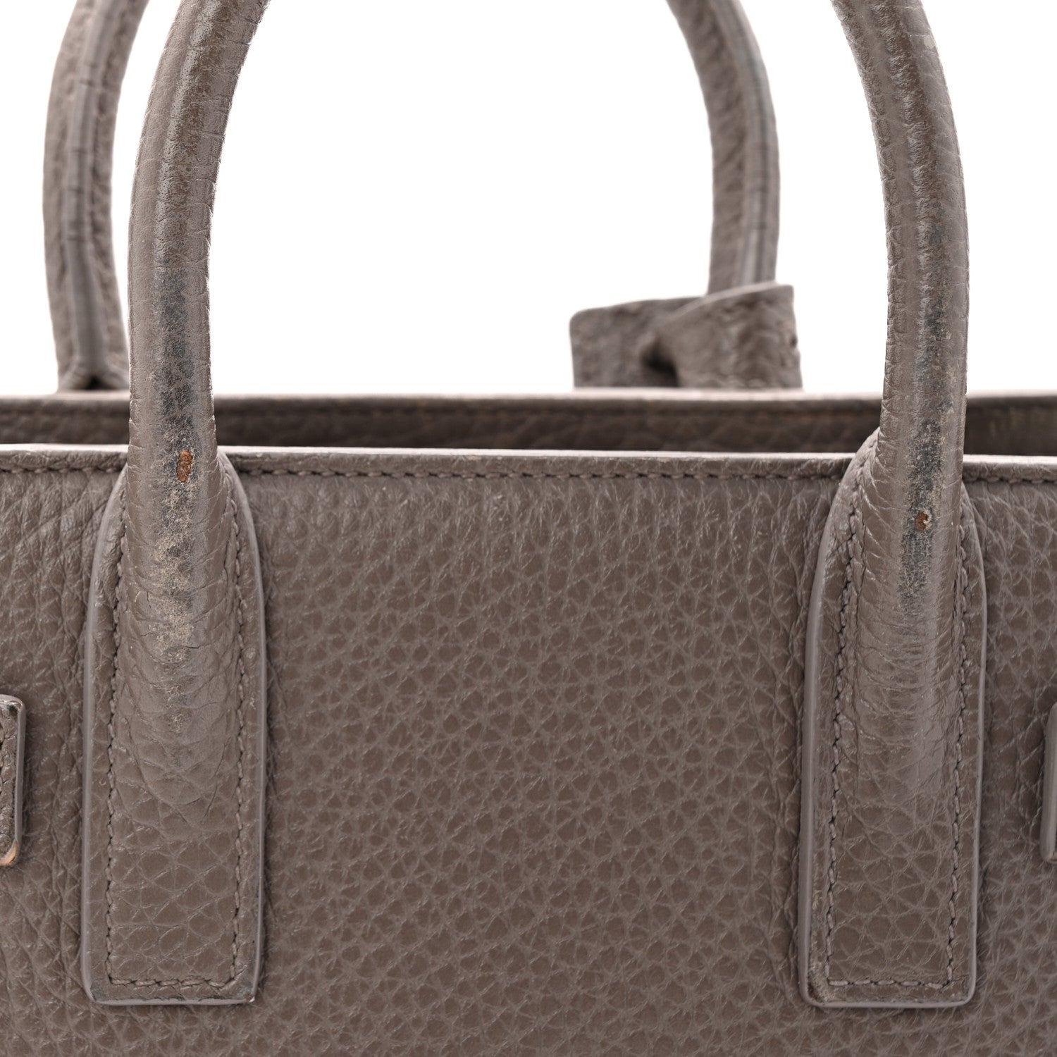 Grained Calfskin Baby Sac De Jour Fog