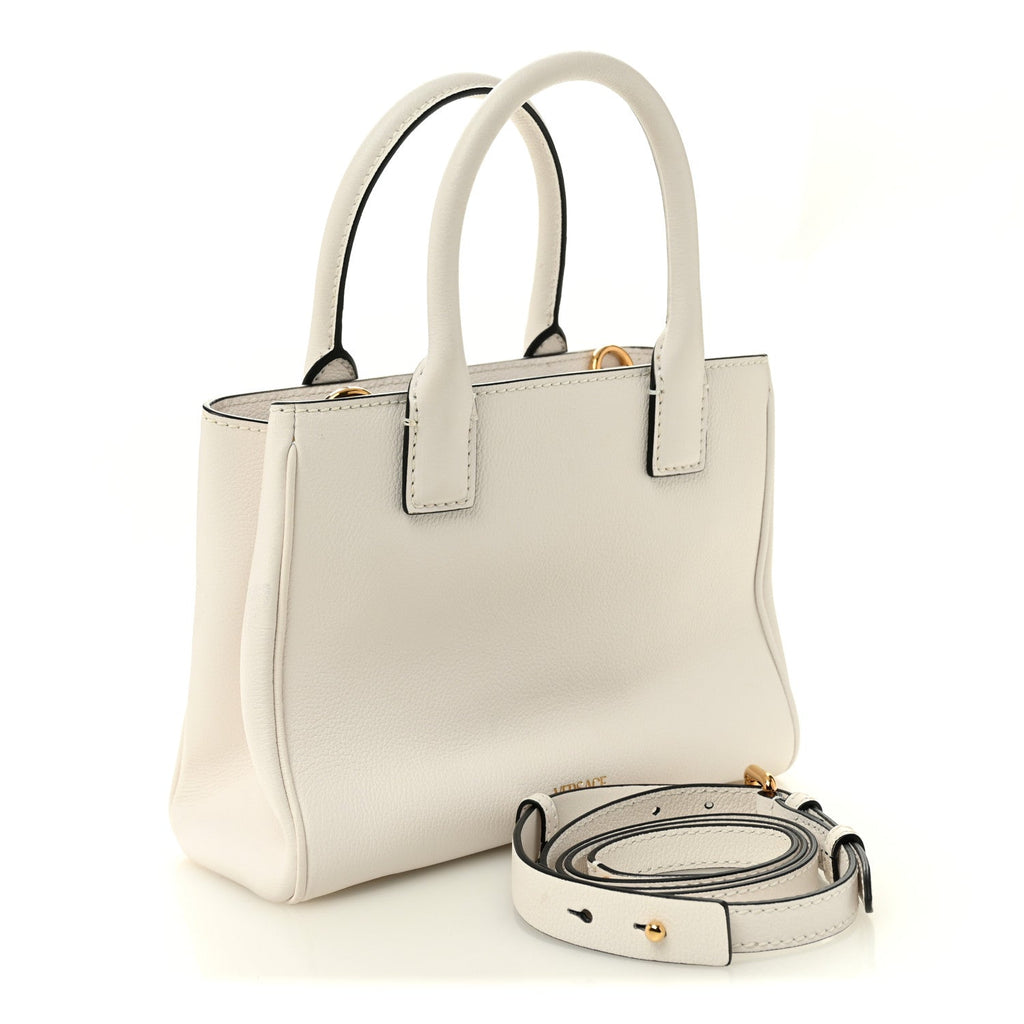 Grained Calfskin Small La Medusa Chain White