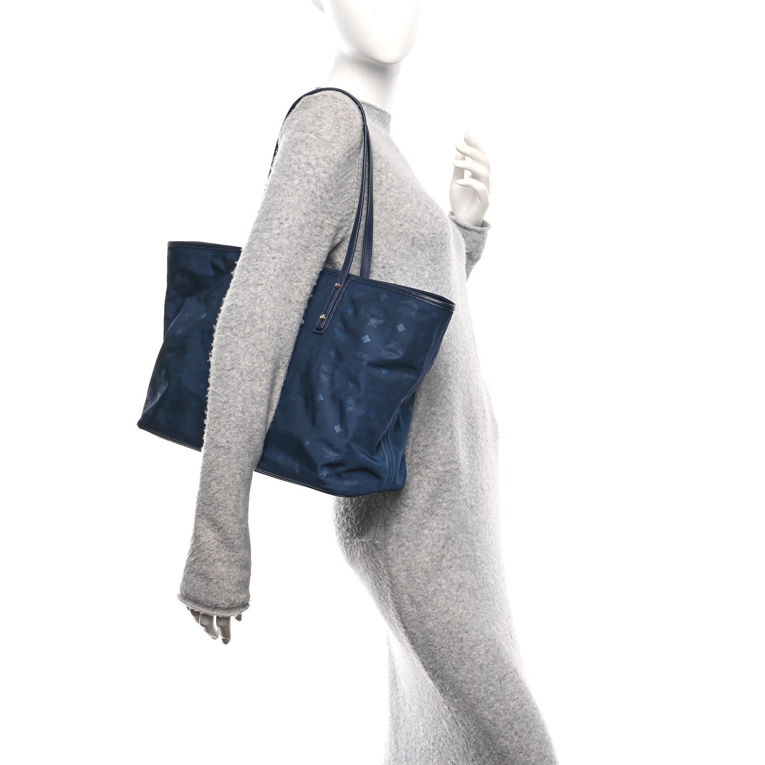 Nylon Monogram Medium Dieter Shopper Tote Navy